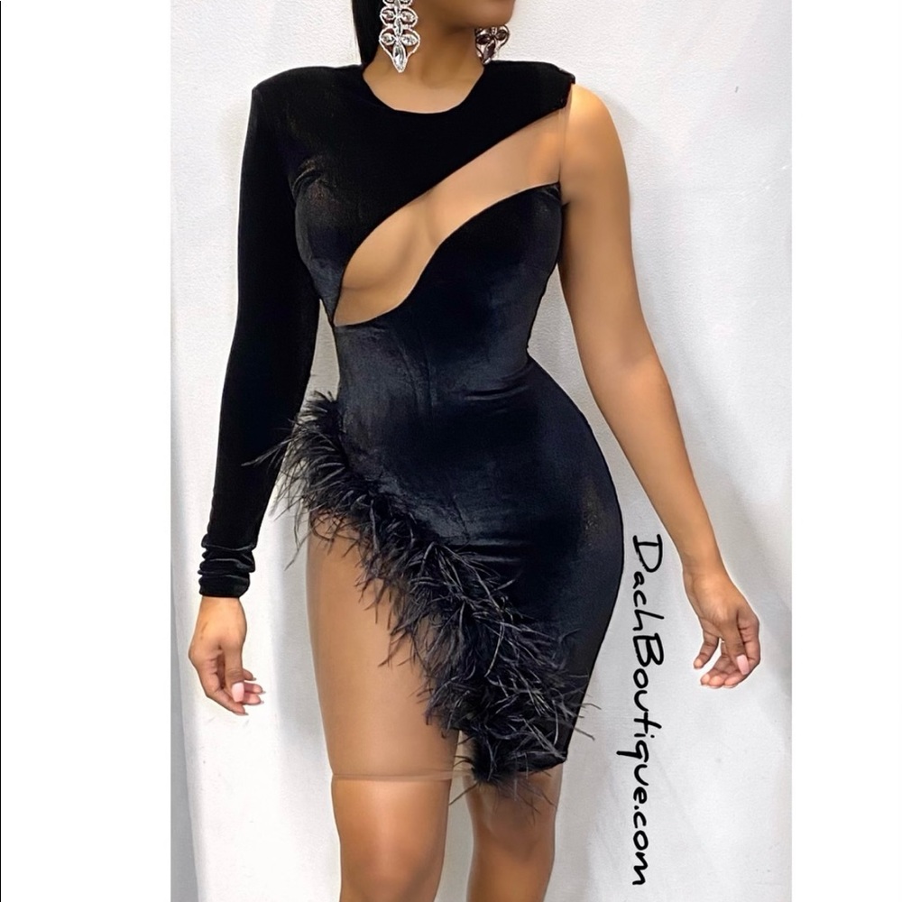 Custom Velvet Mini Dress